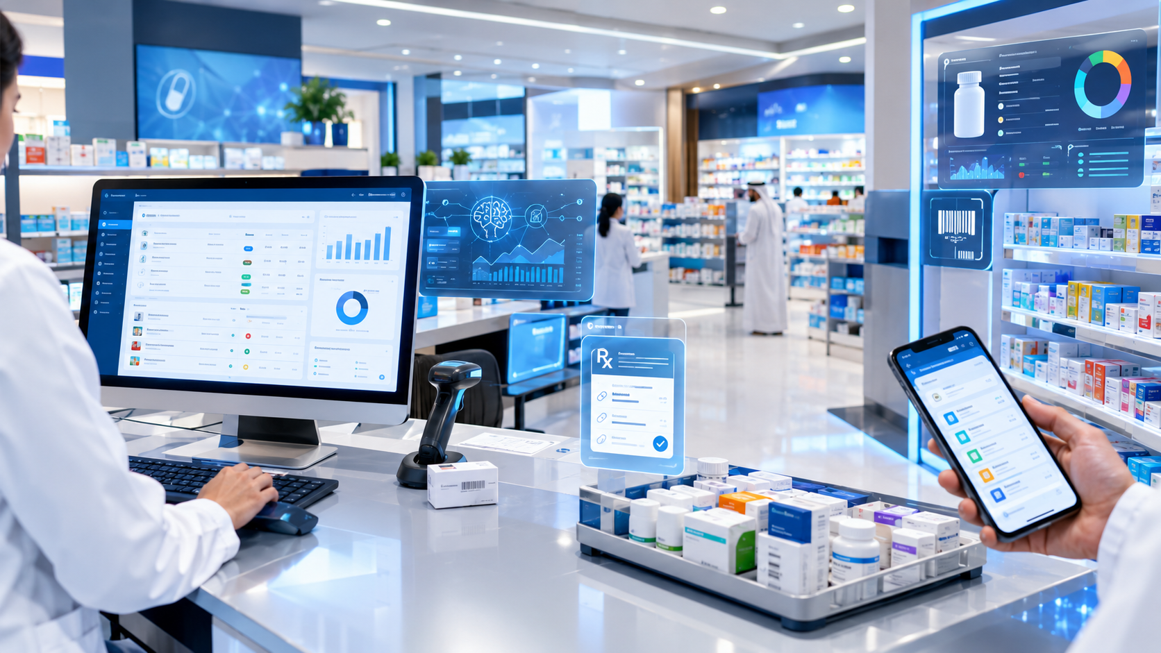 Intelligent pharmacy software and healthcare technology platform for pharmacies in Qatar and Saudi Arabia