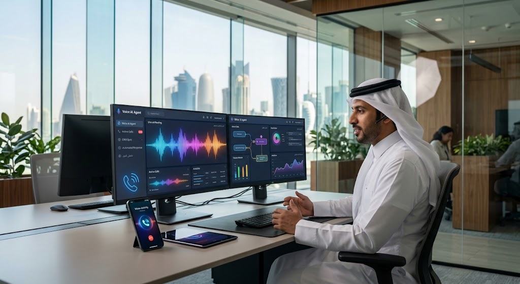 Voice AI agents in Qatar automating business phone calls, customer service and CRM workflows