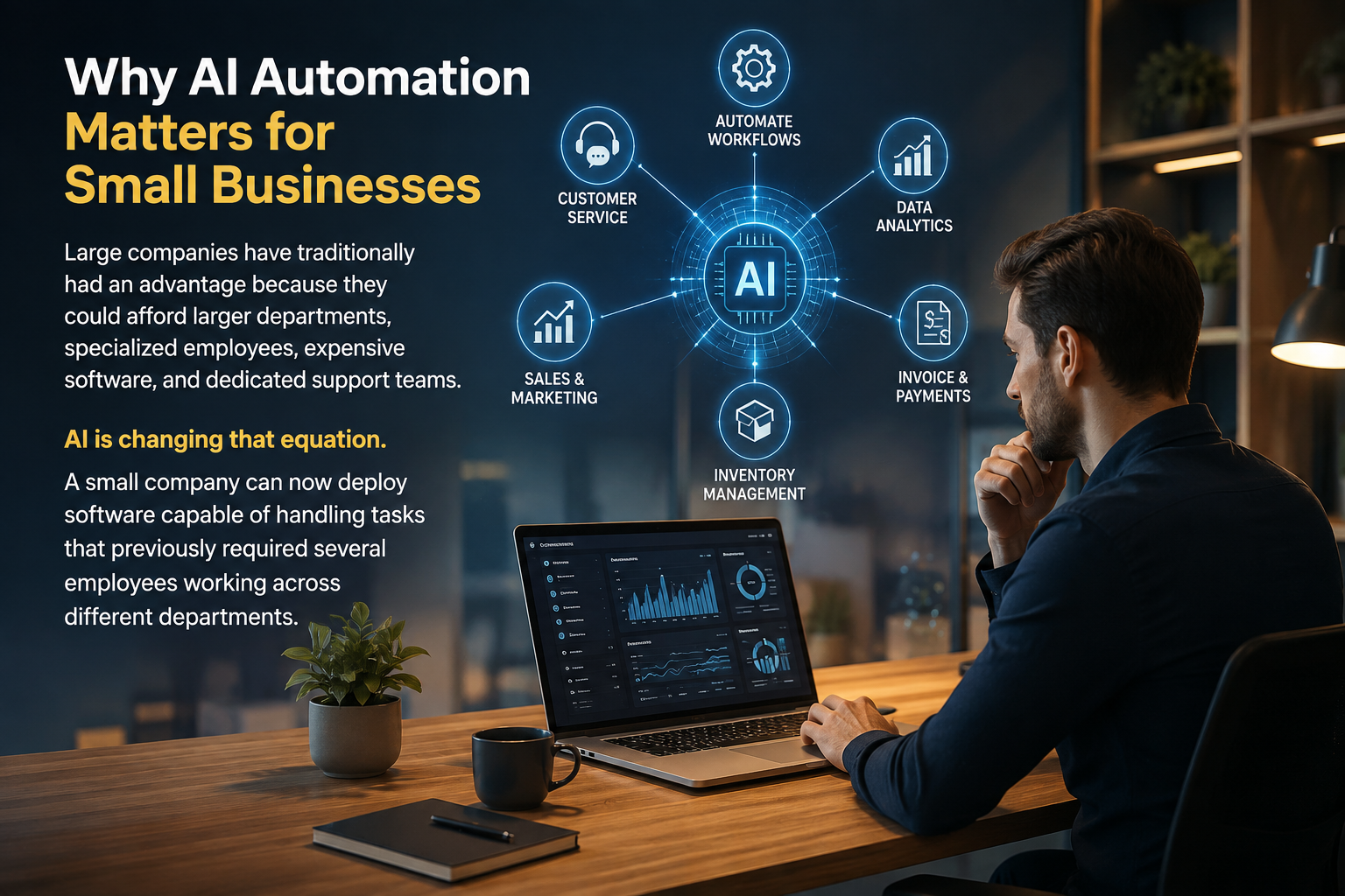 AI automation helping small businesses compete with larger companies