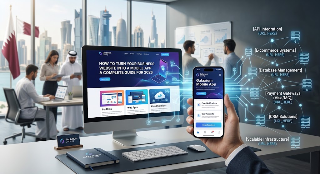How to turn a business website into a mobile app with connected website, smartphone and business systems